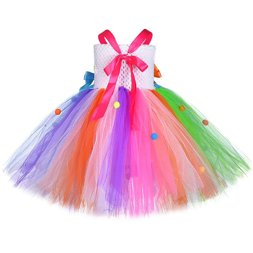 Платье-пачка для девочек с ободком волос разноцветное детей на день рождения