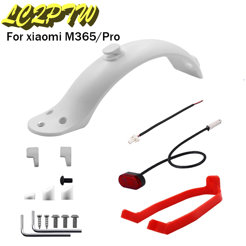 

Durable Mudguard Rear Back Fender Guard Wing Shelf with Rear Tail Lamp Back Brake Light For Xiaomi Mijia M365 Electric Scooter