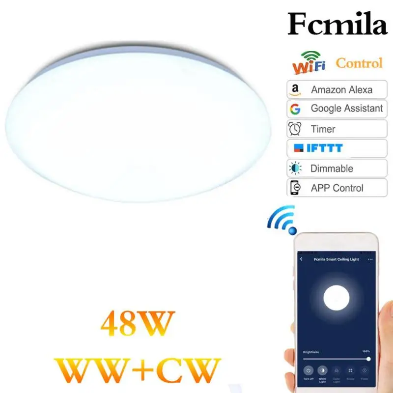 Машинка для стрижки 48 Вт умный современный светодиодный потолочный светильник