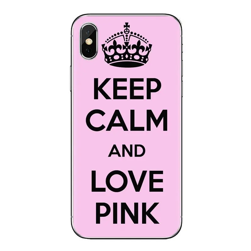 Силиконовый чехол для телефона с надписью Keep Calm and любовь розовый Huawei NOVA 2 3 2i 3i Y6 Y7
