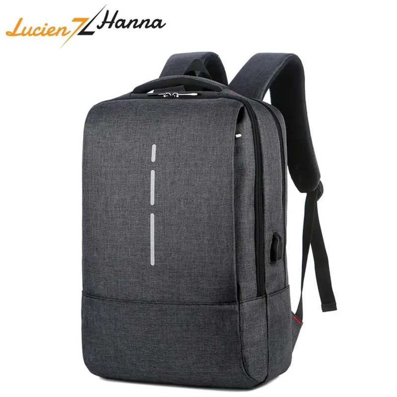Новый водонепроницаемый рюкзак для ноутбука с USB зарядкой 15 6 дюйма мужской