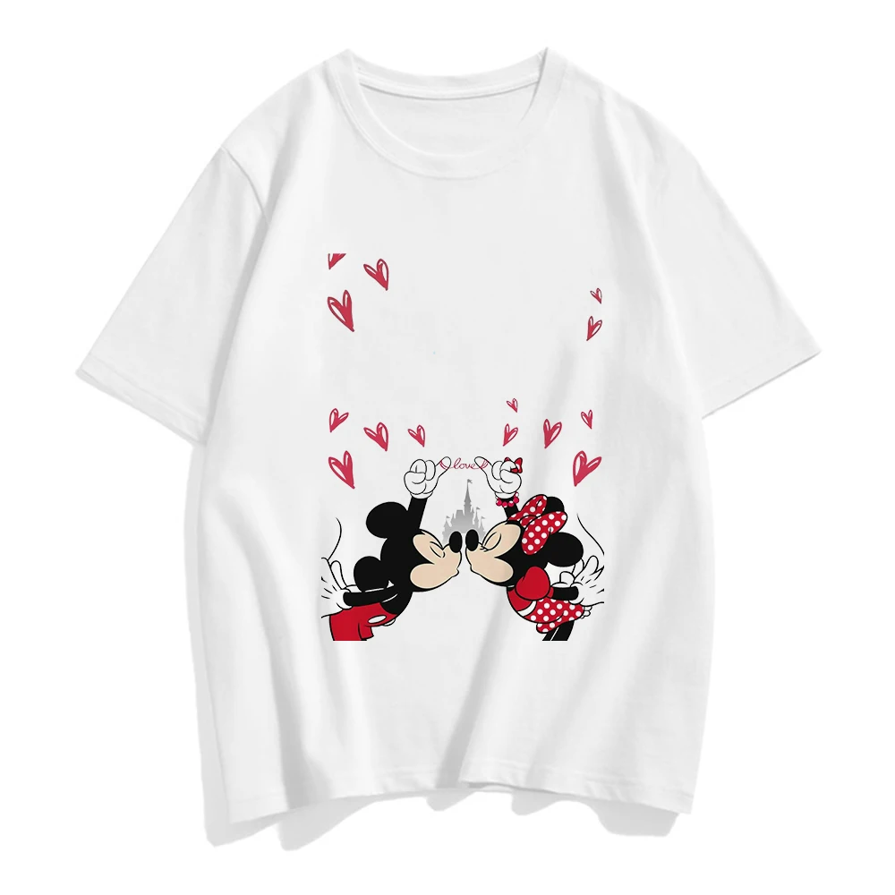 New Minnie Mouse T Shirt Women Kawaii Top Cartoon Graphic Tees Funny Harajuku Disney T-shirt Unisex Fashion Tshirt Female cheap graphic tees