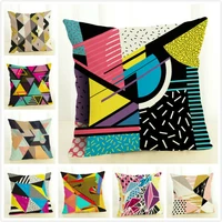 pillow cases pattern 18 throw decorative cotton linen triangle geometric cushion cases