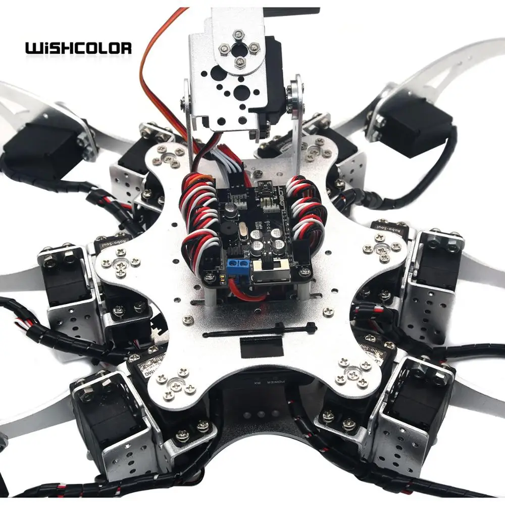 20DOF алюминиевый шестиугольный робот паук с шестью ножками когтями и LD 1501