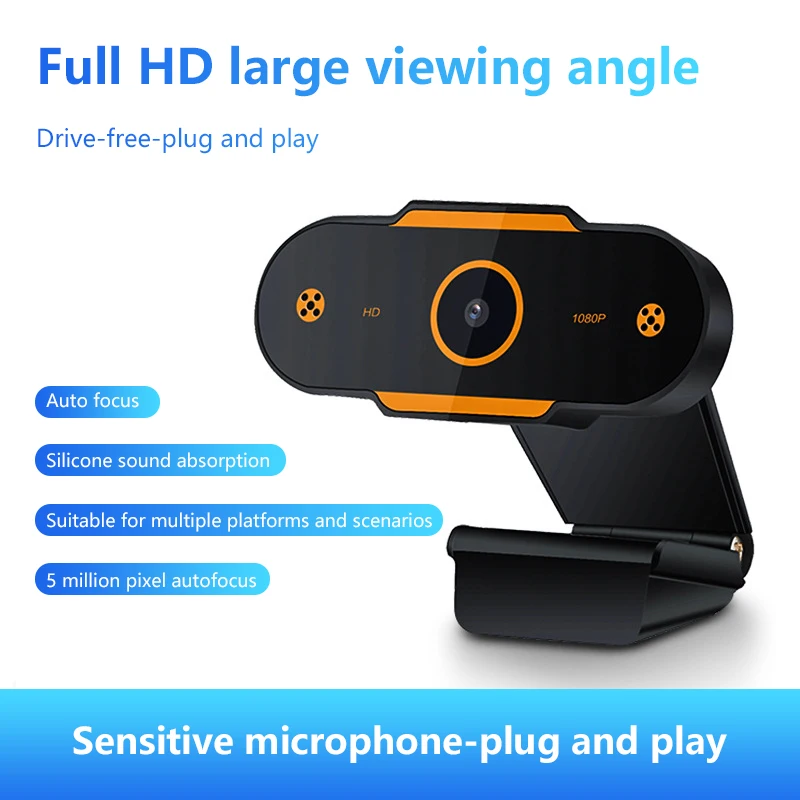 

New Rotatable HD Webcam PC Mini USB 2.0 Web Camera Video Recording High Definition With 480P/720P/1080P True Color Images