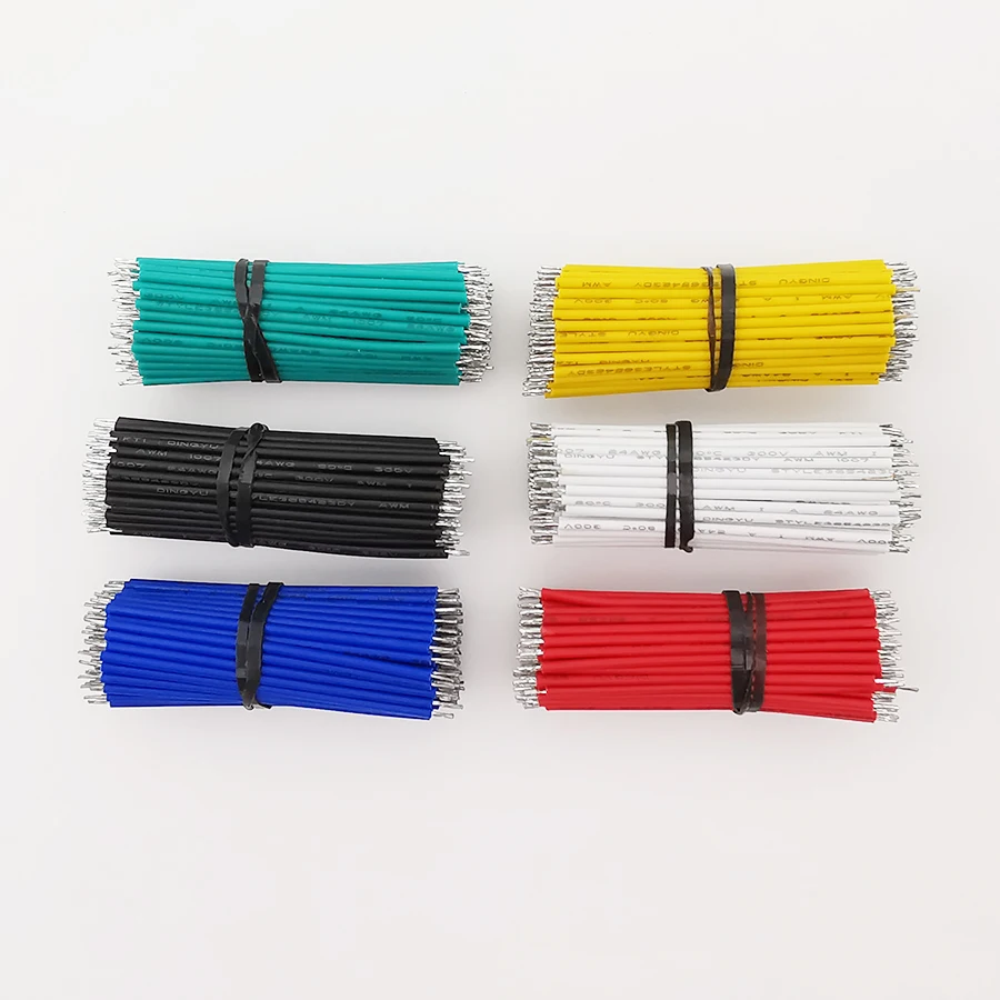 100Pcs 24AWG Breadboard Jumper Cable Wire Tin-Plated PCB Solder Flexible Two Ends PVC Electronic 5-20CM for Arduino - купить по