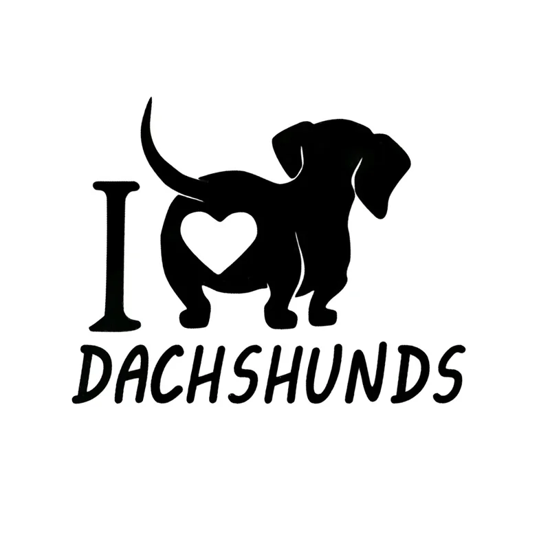 I love dachshunds собака модный креативный дизайн автомобильная наклейка
