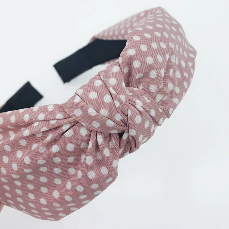 Ins знаменитостей модная в горошек с бантом для волос эластичная повязка на голову