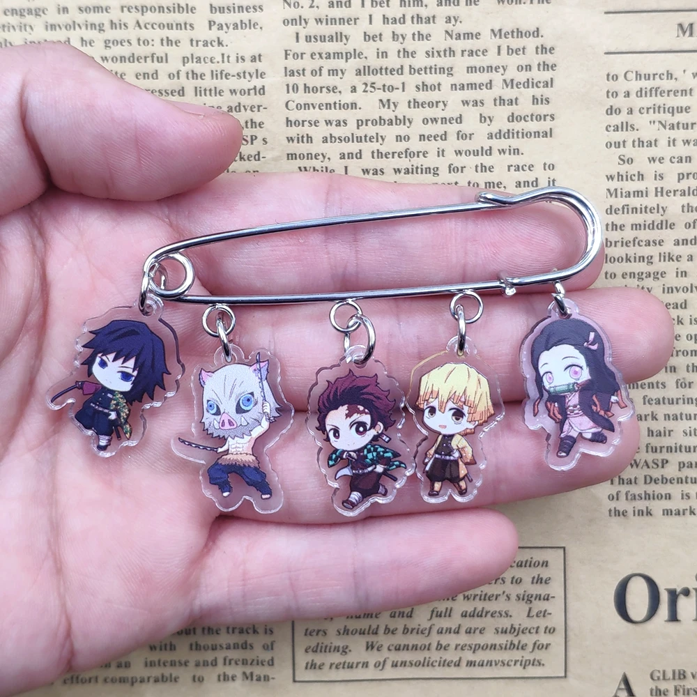 Симпатичная популярная акриловая аниме мультяшная брошь-убийца демонов