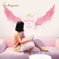 creative angel wings wall stickers ins bedroom sticker living room wall decor girl room decoration self adhesive home decor