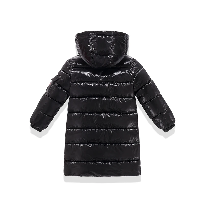 Sundae Angel Gilding Fabric Glossy Long Jacket Winter For Girls Hooded Warm Down Cotton Boys Outerwear Children's Parkas Coats