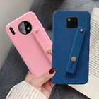 Силиконовый чехол с ремешком на руку для huawei mate 10 lite 20 lite mate20 mate10 lite 9 pro mate 30 Матовая Мягкая задняя крышка из ТПУ