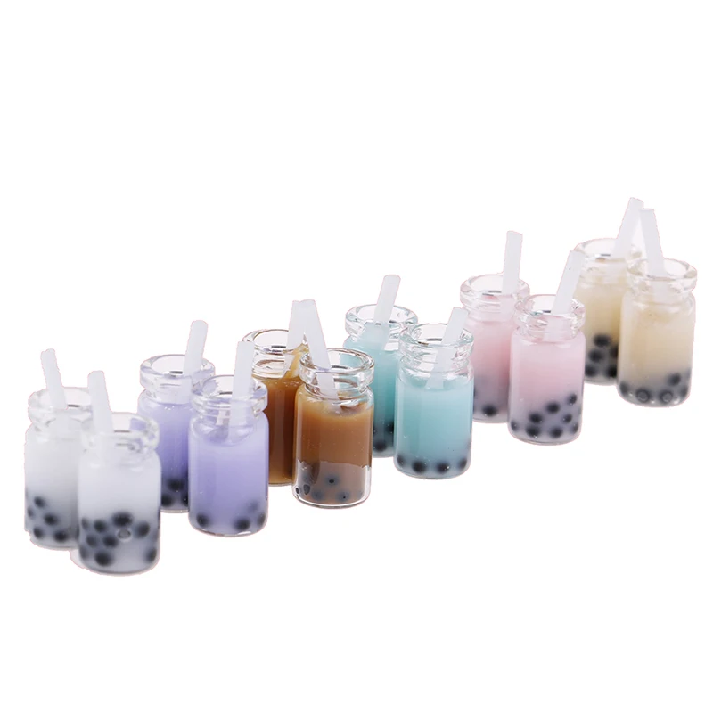 

2pcs/lot Mini Resin Milk Water Cup 1:12 Dollhouse Miniature Doll House Accessories Cups Toy Mini Decoration Gifts Furniture Toy