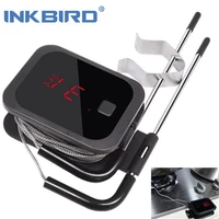inkbird ibt 2x portable digital led display bbq thermometer bluetooth wireless grilling oven temperature tools with timeralarm