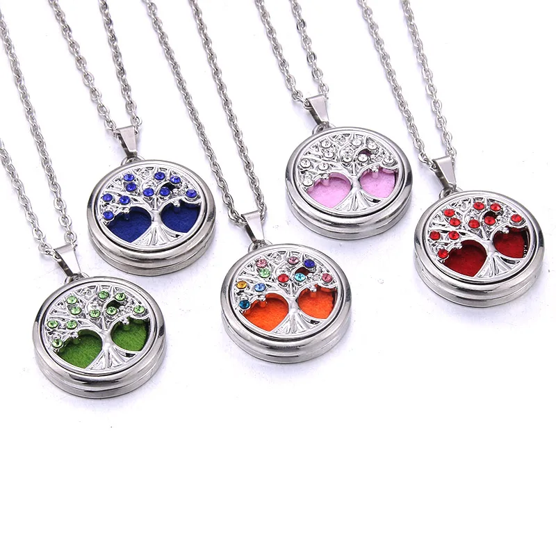 Украшения с ароматерапией и диффузором Дерево жизни ожерелье для женщин