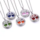 Украшения с ароматерапией и диффузором Дерево жизни, ожерелье для женщин, подвески, ароматические духи, диффузор эфирного масла