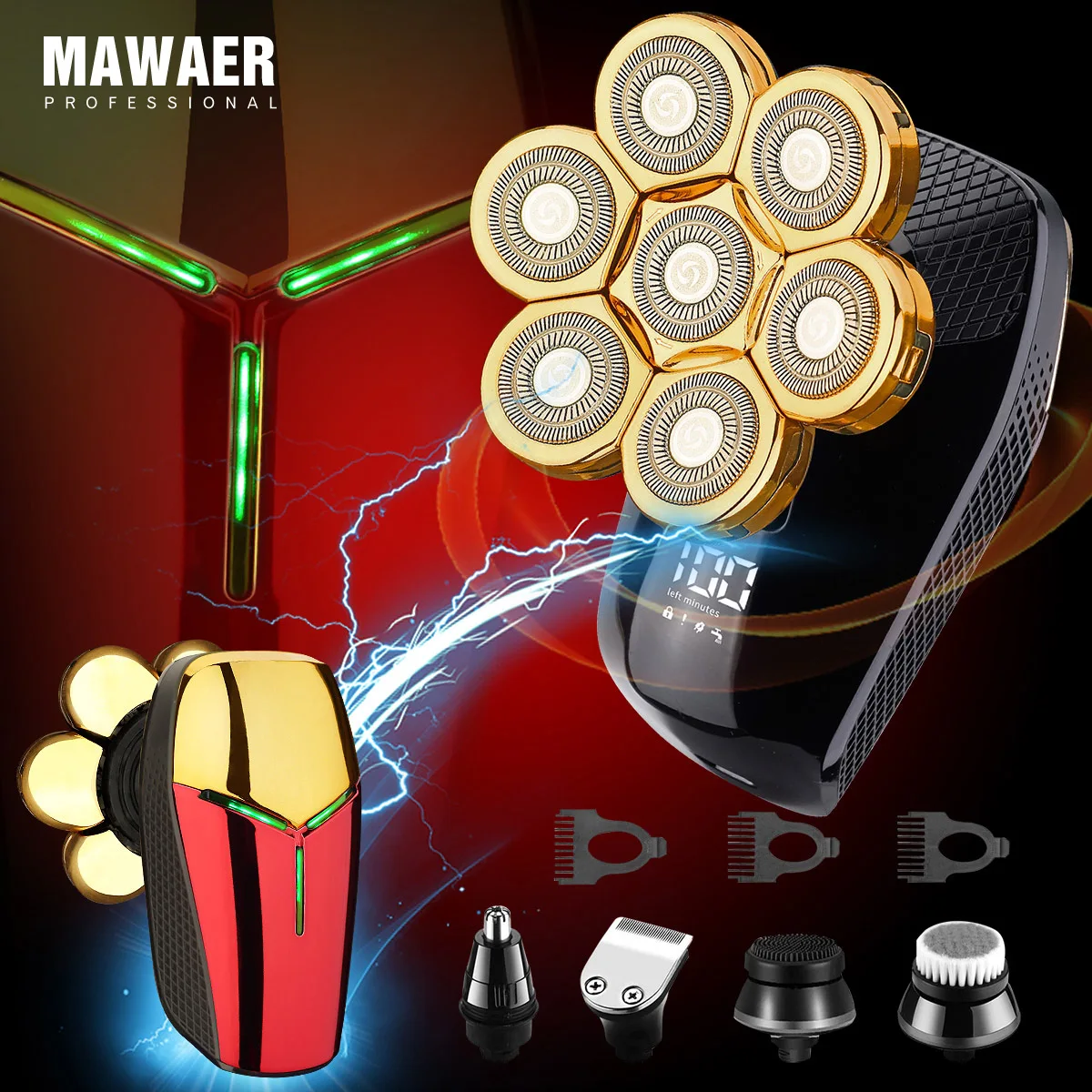 Электробритва Мужская MAWAER Iron Series электробритва с 7 лезвиями лезвий 5 в