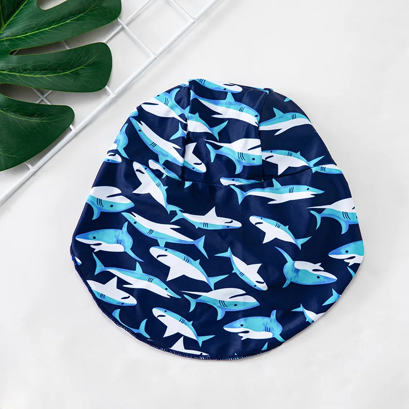 Swimsuit Boy Shark Print Swimming Bathing Suit Boy One Piece Summer Anti-UV Long Sleeve Children's Swimwear Beach Wear Kids