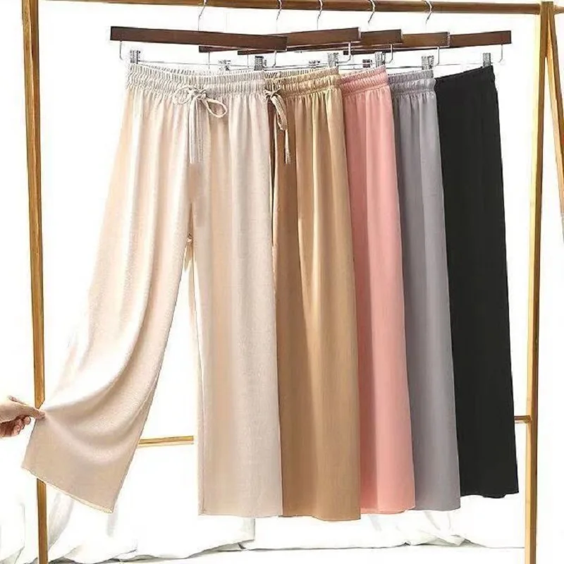 

Оригинальные новые свободные повседневные облегающие брюки в Корейском стиле, летняя мода 2021, широкие брюки, женские брюки с рисунком в кле...