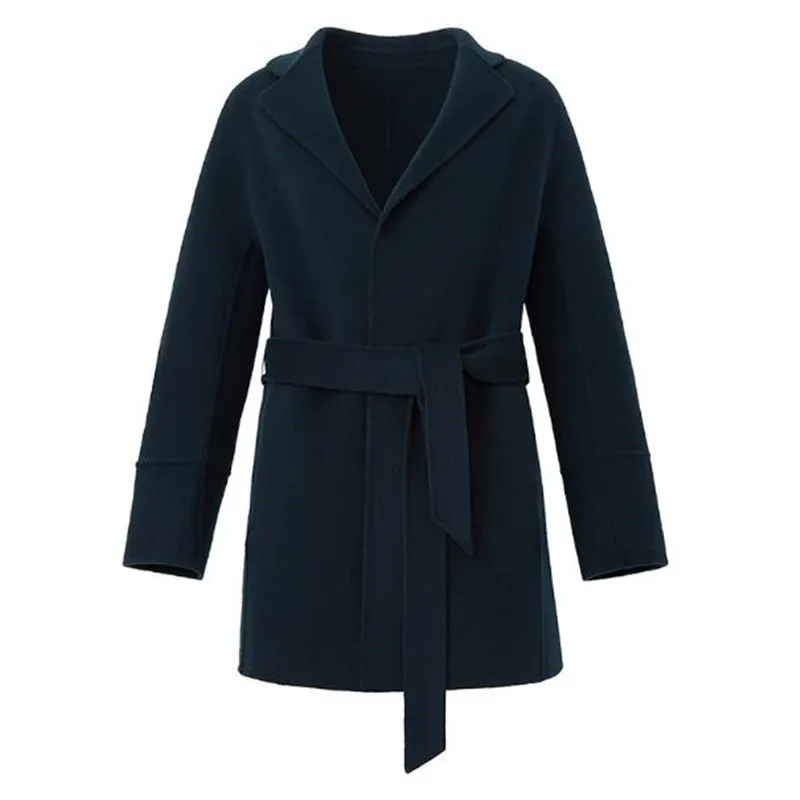 

Winter New Women's Classic Hand-sewn Cashmere Coats Female High Quality Double-faced Woollen Outerwear For Lady