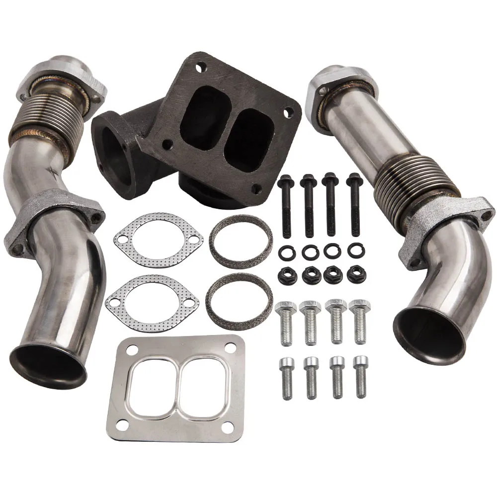 

Bellowed Up Pipe Kit for Ford 7.3 7.3L Powerstroke Diesel 1994 1995 1996 1997 Stainless Turbo Bellowed Up Pipe