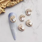 5 шт.лот TN4928 ящерица Хрустальный Циркон животное дизайн ногтей Стразы металлические аксессуары для маникюра декоративные 3D Подвески для ногтей