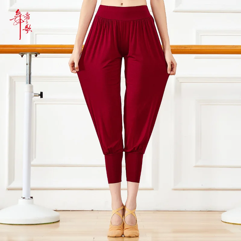 

Брюки для современных танцев, брюки с завязками на лодыжке, штаны для йоги, штаны для студентов с художественным рисунком, женские шаровары, ...