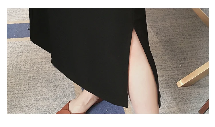 1927# 2PCS/Set Summer Korean Fashion Maternity Long Dress Sexy Sweet Side Splits Sling Dress for Pregnant Women Pregnancy Shirt