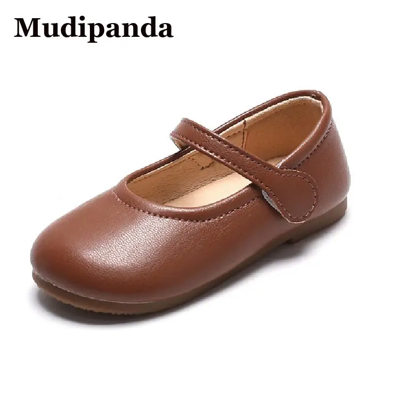 Туфли Mudipanda для девочек новинка 2022 коричневые красивые туфли принцессы Детские