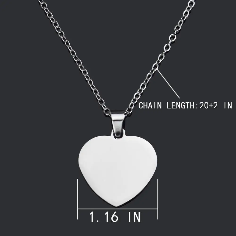 Женская цепочка из нержавеющей стали с подвеской в виде сердца|Подвески| |