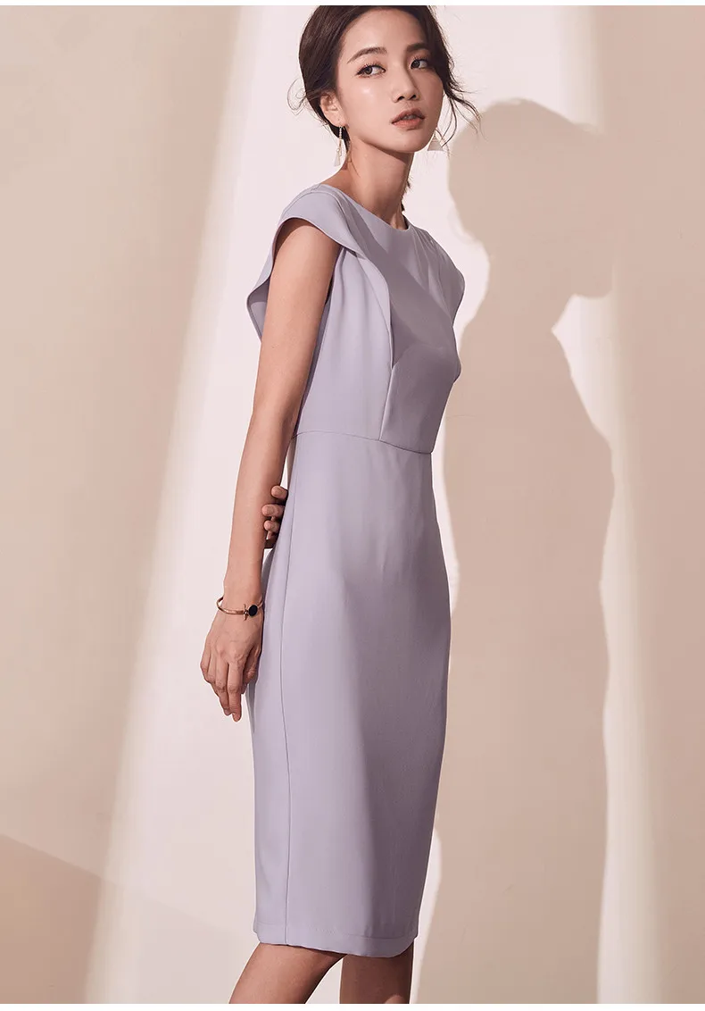 

2020 New Fashion Elegant Women Slim Bodycon Ruffle Sleeve Party Midi Pencil Dress Office Lady Work Wear Formal Business Vestidos