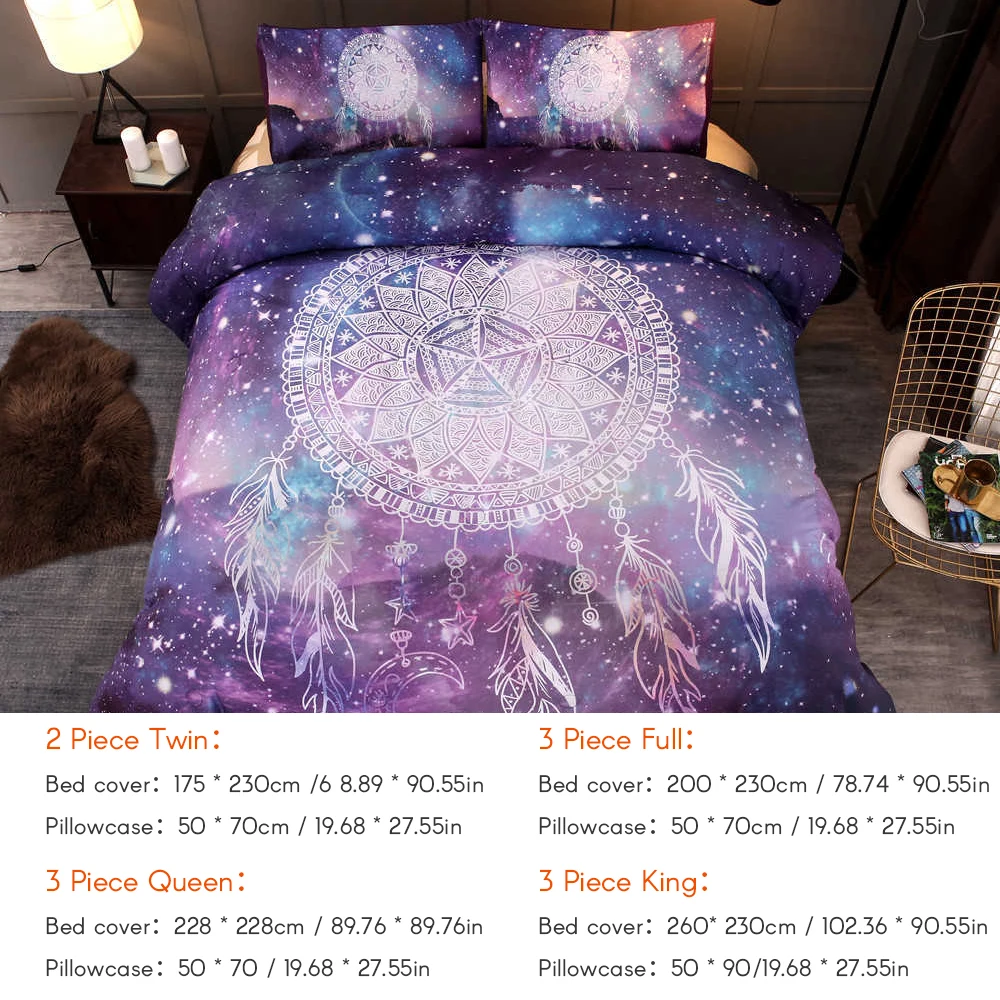 

New King Size Bedding Set Soft Bedding Set 3D Comfortable Bedding Sets Magic Wind Chimes Pillowcase Bed Sheet Bed Cover