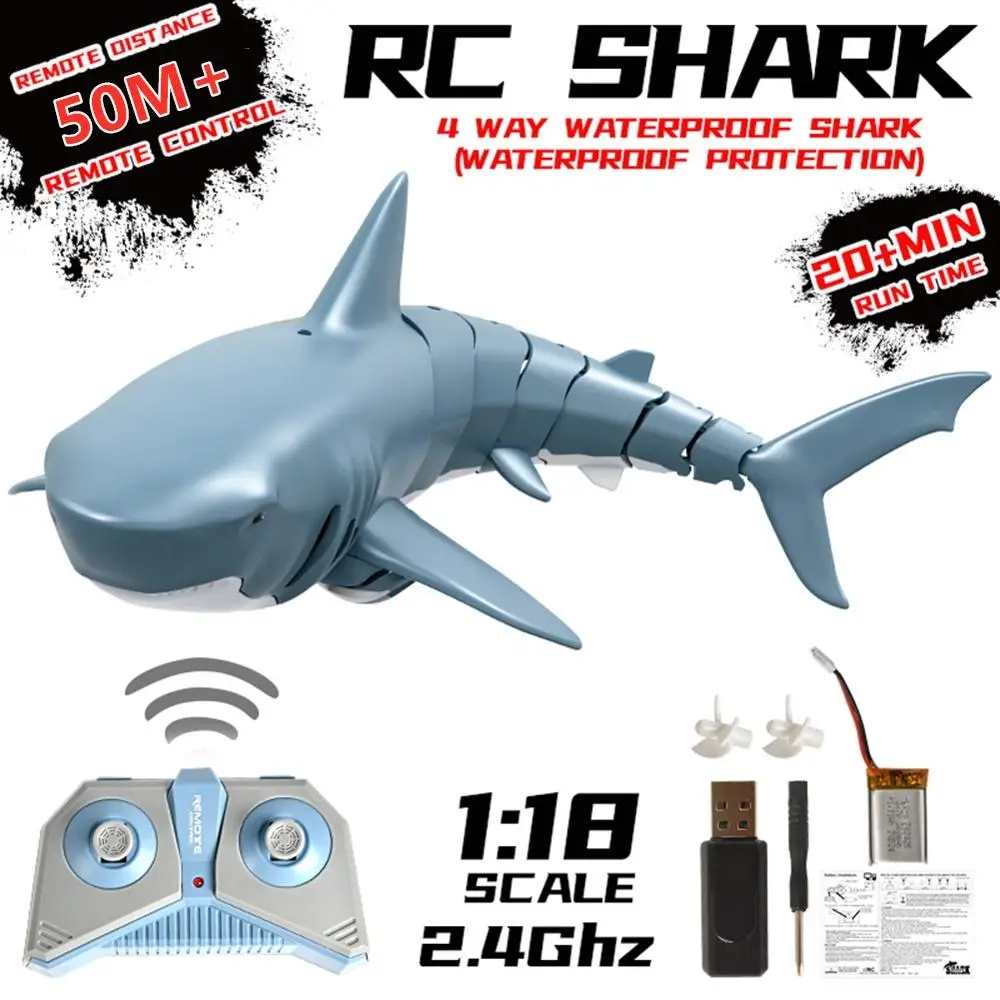Игрушка радиоуправляемая с двойным пропеллером Реалистичная имитация акулы