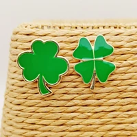 four leaf clover brooch cute cartoon anti glare buckle bag shoes accessories jewelry enamel badge