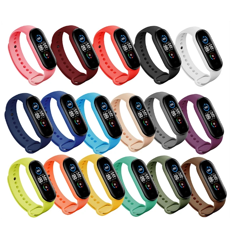 Ремешок силиконовый для Xiaomi Mi Band 5 4 3 сменный Браслет из ТПУ Для 3|Смарт-аксессуары|
