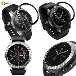 Корпус со стальной безелем для Samsung Galaxy Watch 42 мм46 ммGear S3 Frontier, клейкий браслет для смарт-часов, металлический корпус, аксессуары