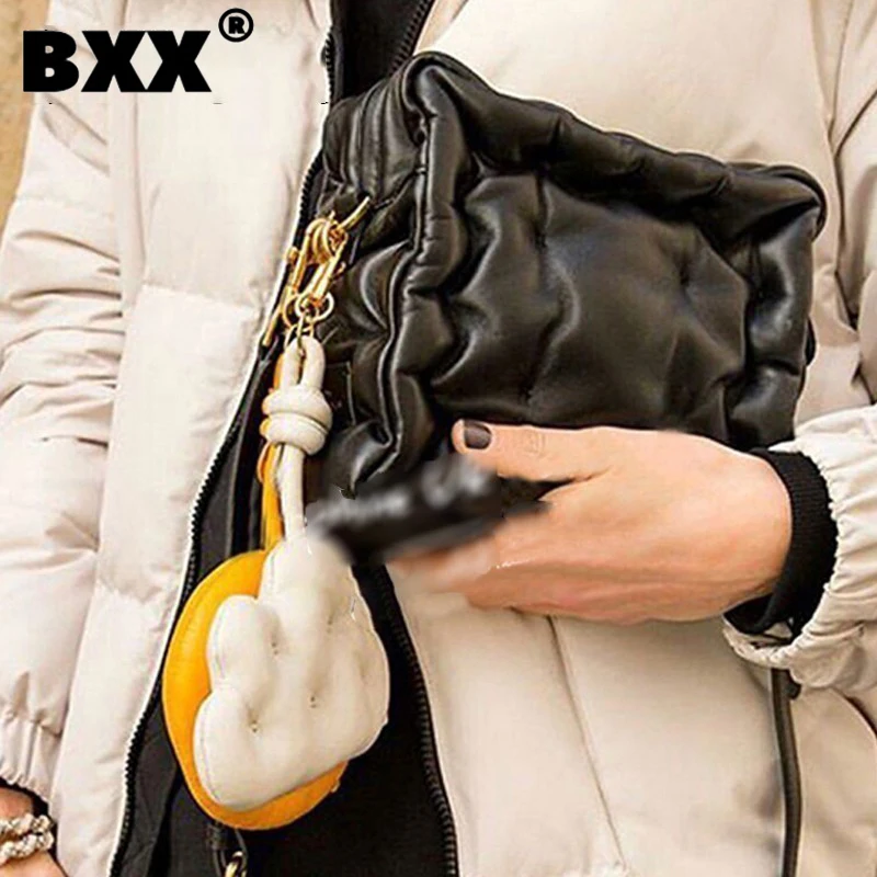 [BXX] Новинка 2021 года Женская сумка на плечо серебристого цвета с одним ремешком в