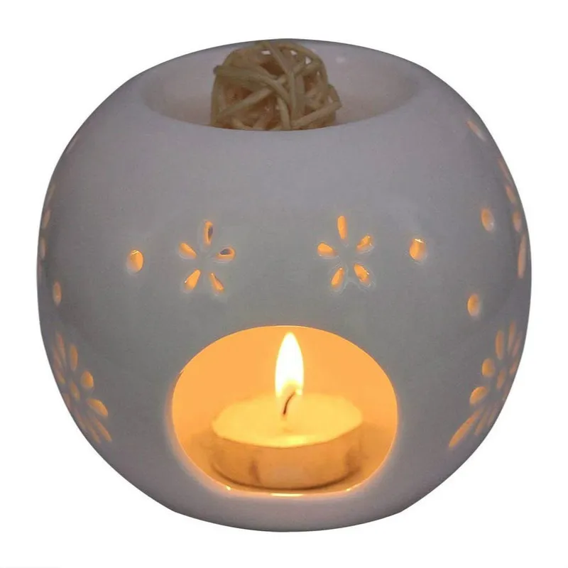 Tea Light Candle Holder Wax Melt Warmer Essential Oil Burner Yoga Meditation Aromatherapy Diffuser Kindle Lamp Valentine Gift | Дом и сад