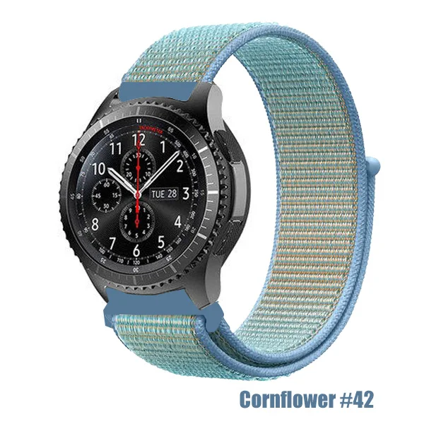 Cornflower 42 Gear s3 Frontier ремешок для samsung Galaxy watch 46 мм активный 2 42 мм amazfit ремешок Bip 20 мм 22 мм ремешок для часов huawei watch gt ремешок - Цвет ремешка: Cornflower 42