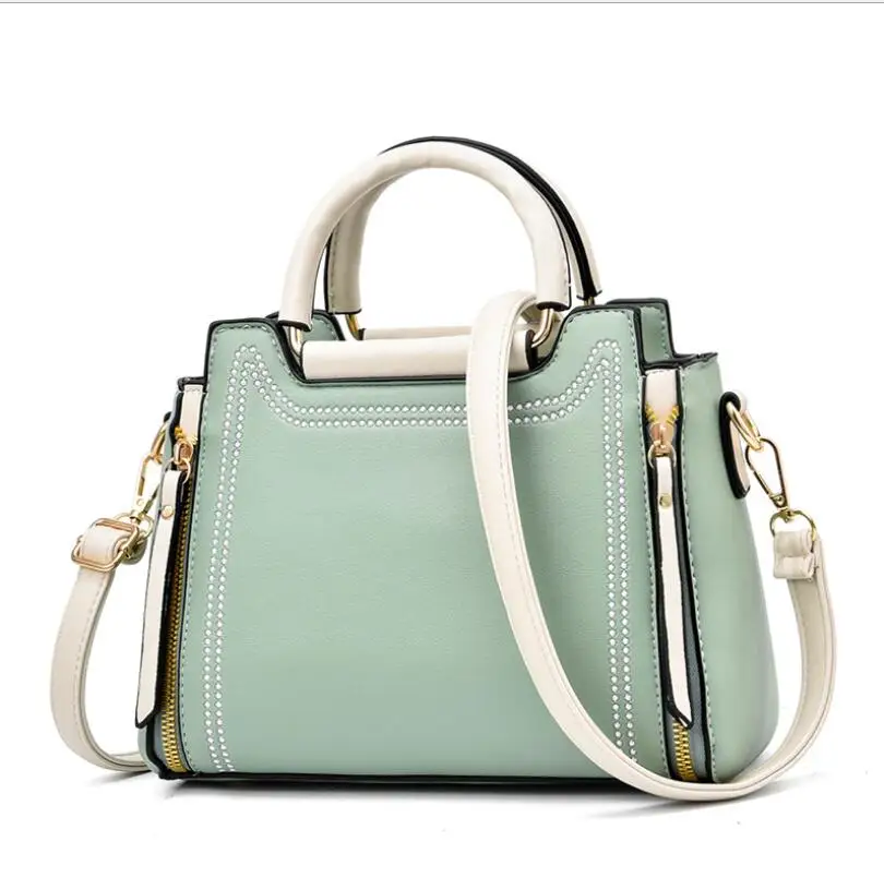 

New leather handbags fashion color matching handbag large capacity shoulder bag fashion one shoulder diagonal small square bag