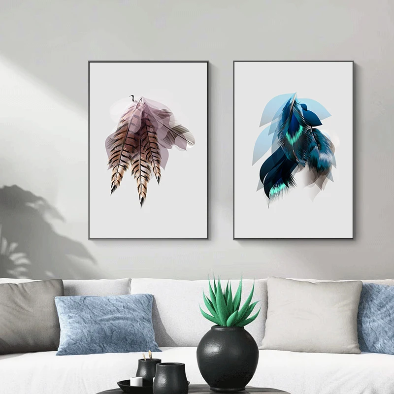 Картина на холсте с пером Постер и принты картины стену классический