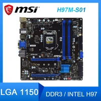 msi h97m s01 lga 1150 motherboard ddr3 ram intel h97 support core i7i5i3 cpus usb 3 0 pci e 3 0 x16 gaming motherboard