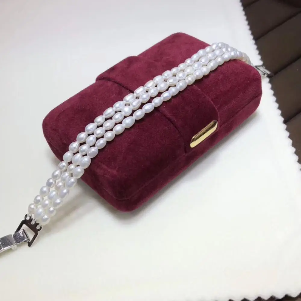 Fine Jewelry Natural Fresh Water 3-4mm Peals Bracelets for Women Pearls | Украшения и аксессуары