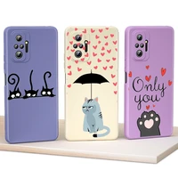 cute cat paw for xiaomi redmi note 11 10 10s 10t 9 9s 9t 8 8t 7 7s 6 5 pro max plus 5g liquid silicone phone case