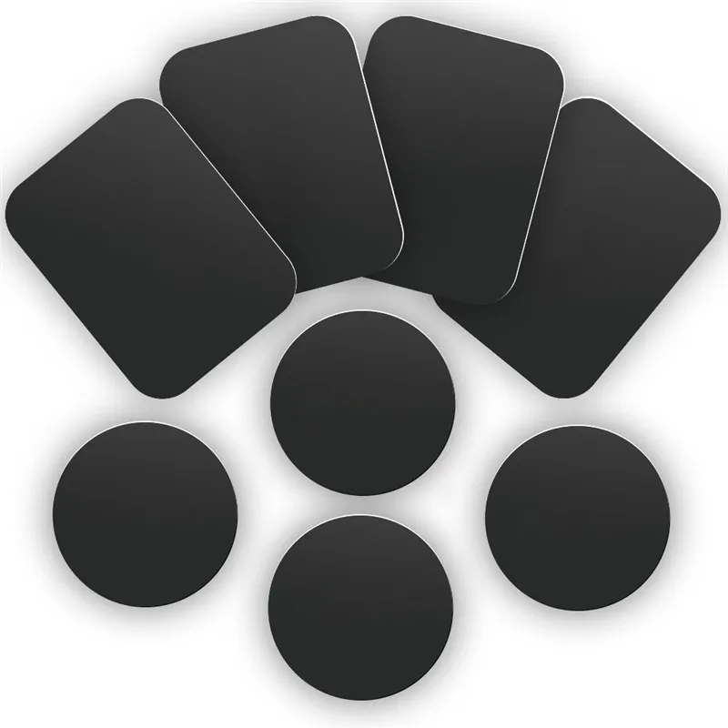 Черная круглая металлическая пластина для автомобильного держателя телефона