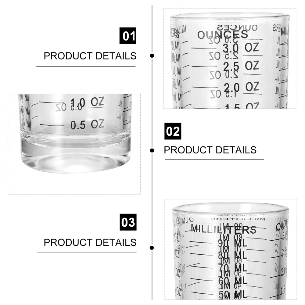 

3 Pcs Glass Measuring Cups Graduated Measuring Cup Measuring Cup with Scale