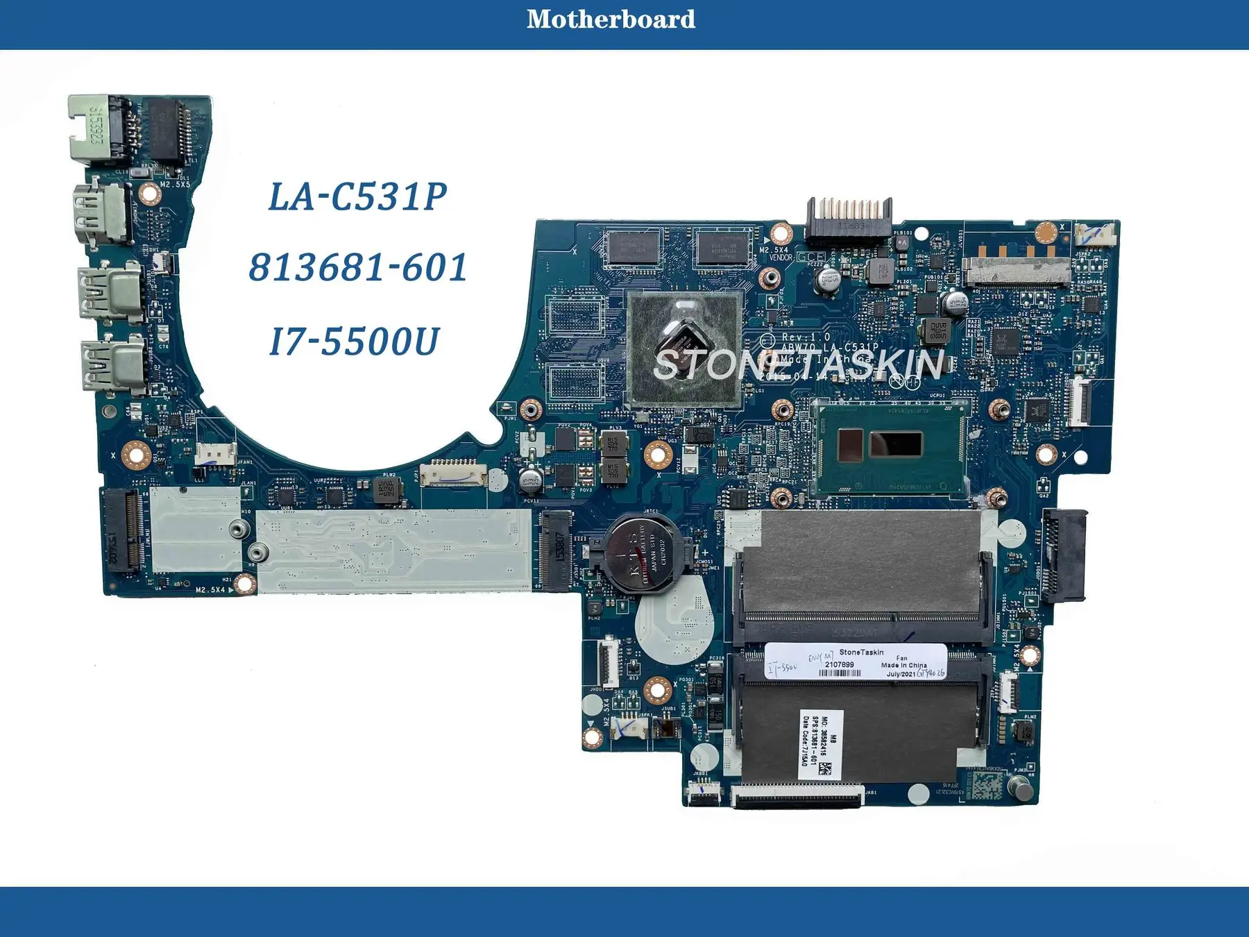 Оригинальная материнская плата для ноутбука HP 17-n LA-C531P DDR3 813681-601 системная |