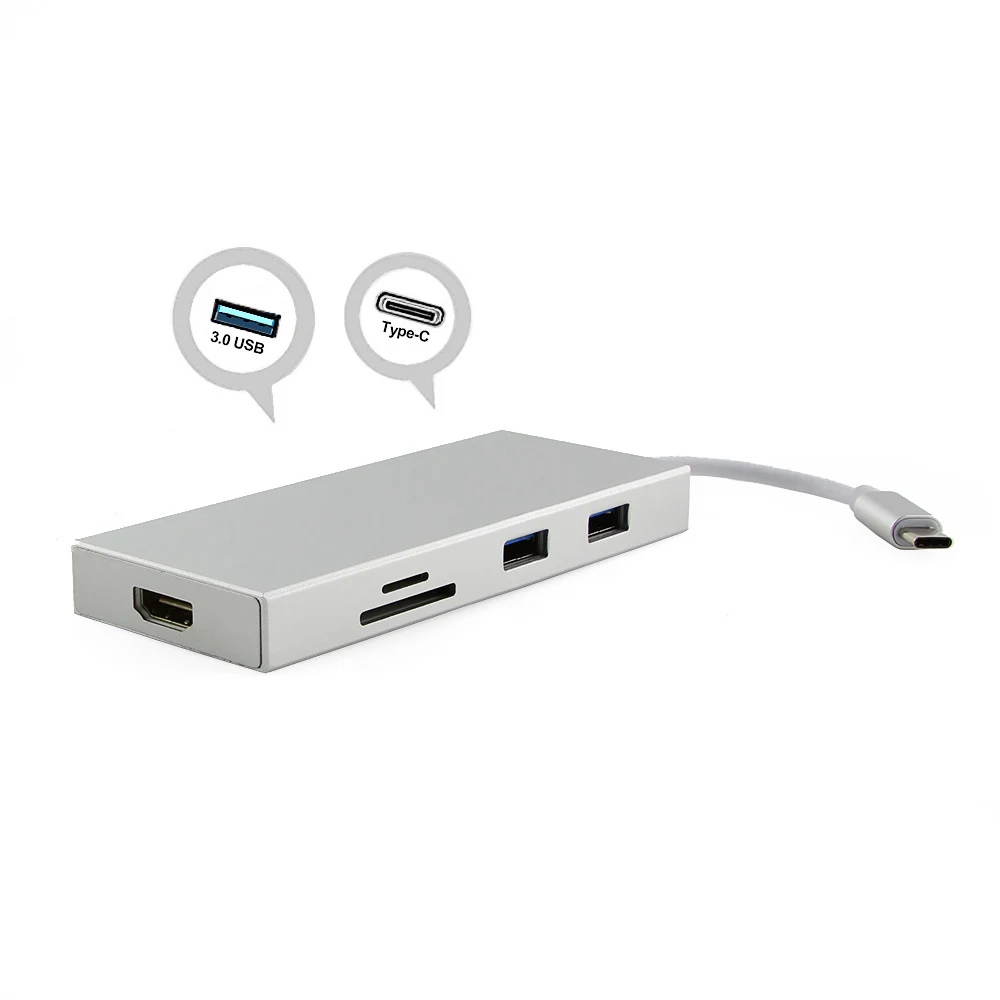 Мульти usb хаб 3 0 USB 1 Тип C на HDMI Совместимость с SD/TF устройство для чтения карт