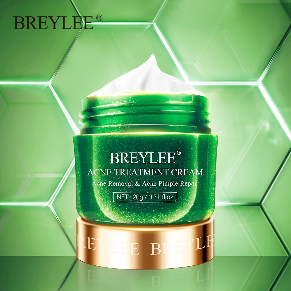 BREYLEE-Crema para el tratamiento del acné, extracto de árbol de té, tratamiento...