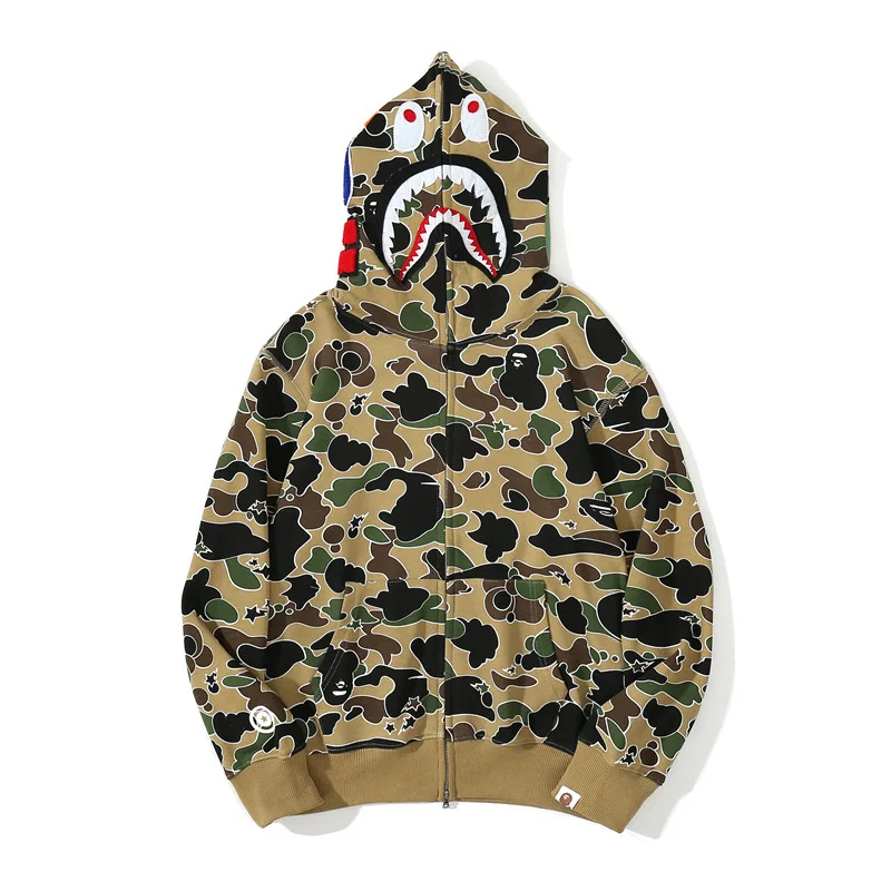 

Men BAPE Hoodies Sweater Women Boys Shark Head Coats Male Top Couples Female Outdoor Wear Hooded Jackets Girls Overdress 6773
